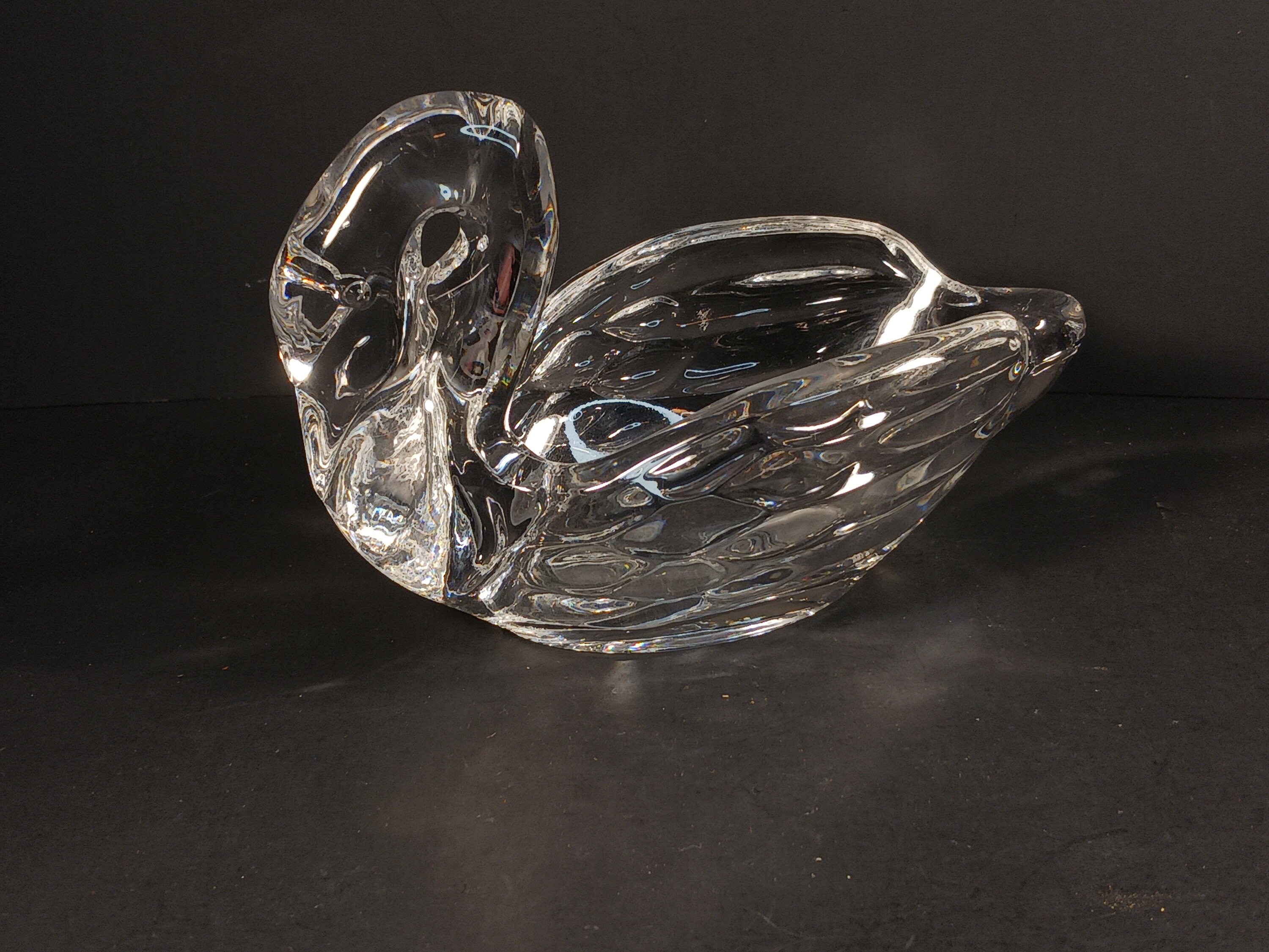 Vintage Lenox Crystal Glass Swan Candy Dish, Nut Dish, Trinket Dish Etsy