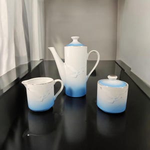 Vintage Japanese Seagull Ceramic Tea Set, 1950s Kitchen Decor