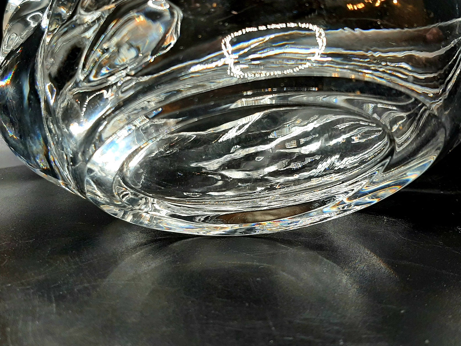 Vintage Lenox Crystal Glass Swan Candy Dish Nut Dish Trinket Etsy