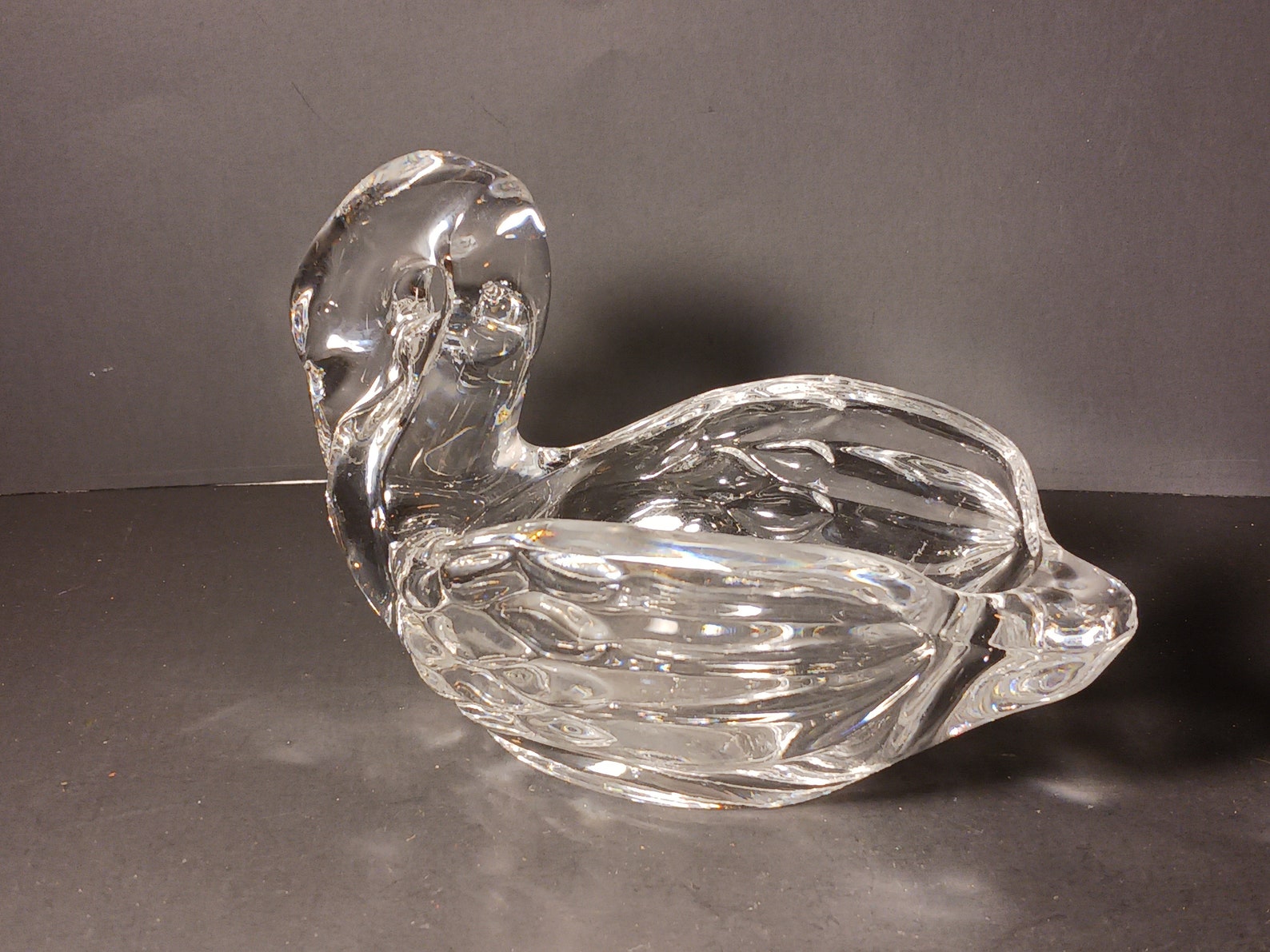 Vintage Lenox Crystal Glass Swan Candy Dish, Nut Dish, Trinket Dish Etsy