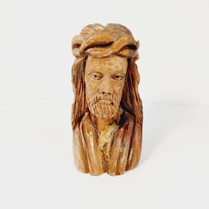 Hand Carved Wooden Jesus Figurine- Religious Decor- Catholic Gift- Christian Art Decor- Religious Decor