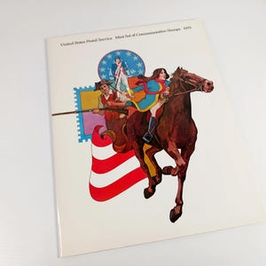 1975 USPS Commemorative Mint Stamp Set – Vintage Commemorative Folder Collection, Unused Stamps