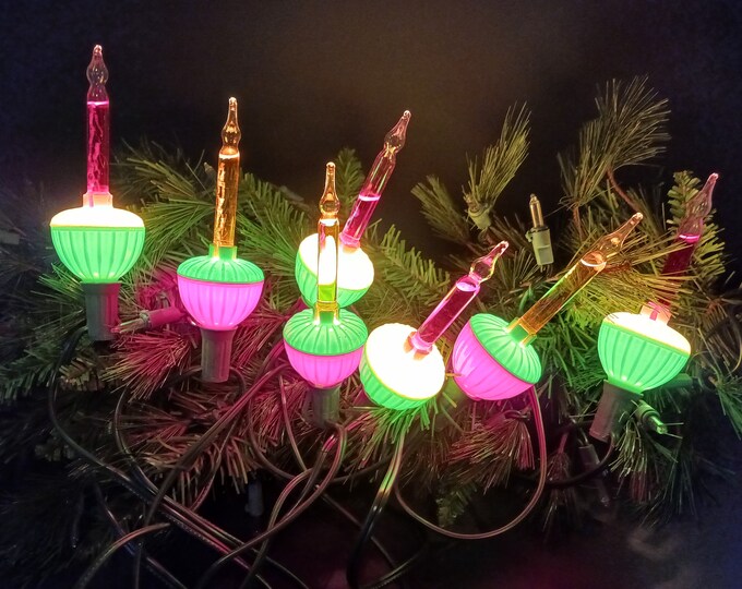 Vintage Noma Christmas Bubble Light Set Bubble Light Set in Box 2 Sets