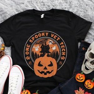 One Spooky Vet Tech, Veterinary Medicine Shirt, Vet Squad Halloween T-Shirt
