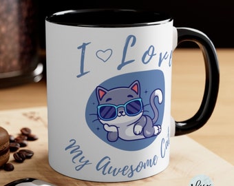 Cute Cat Mug. 11oz Mug, Funny Cat Mug, Cat Coffee Mug, Cat Mom, Cat Dad, Cat Owner Gift, Cat Cup, Pet Mug, Gift for Cat Lover