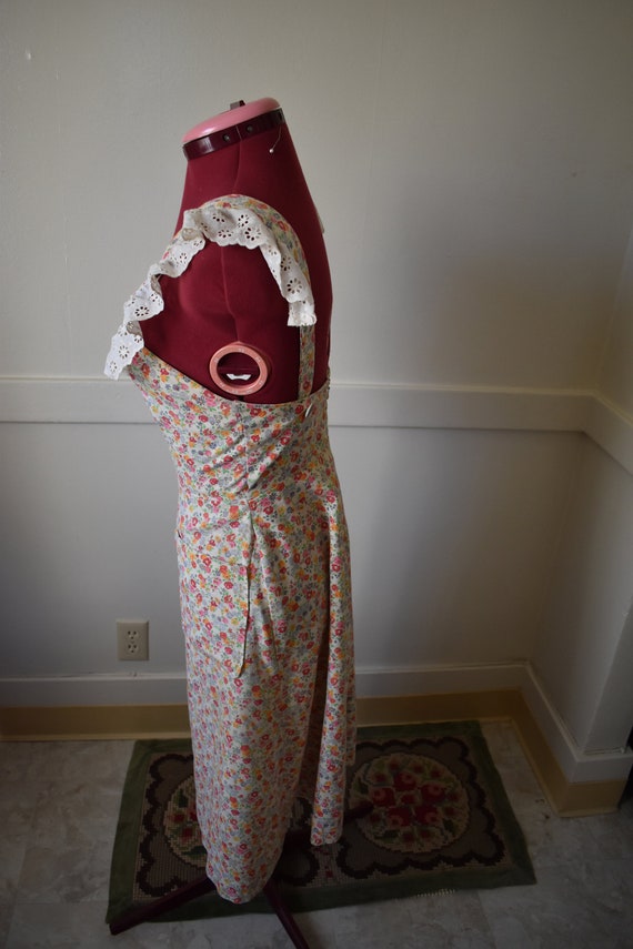 60's Up-Cycled Shabby Chic Pinafore Dress