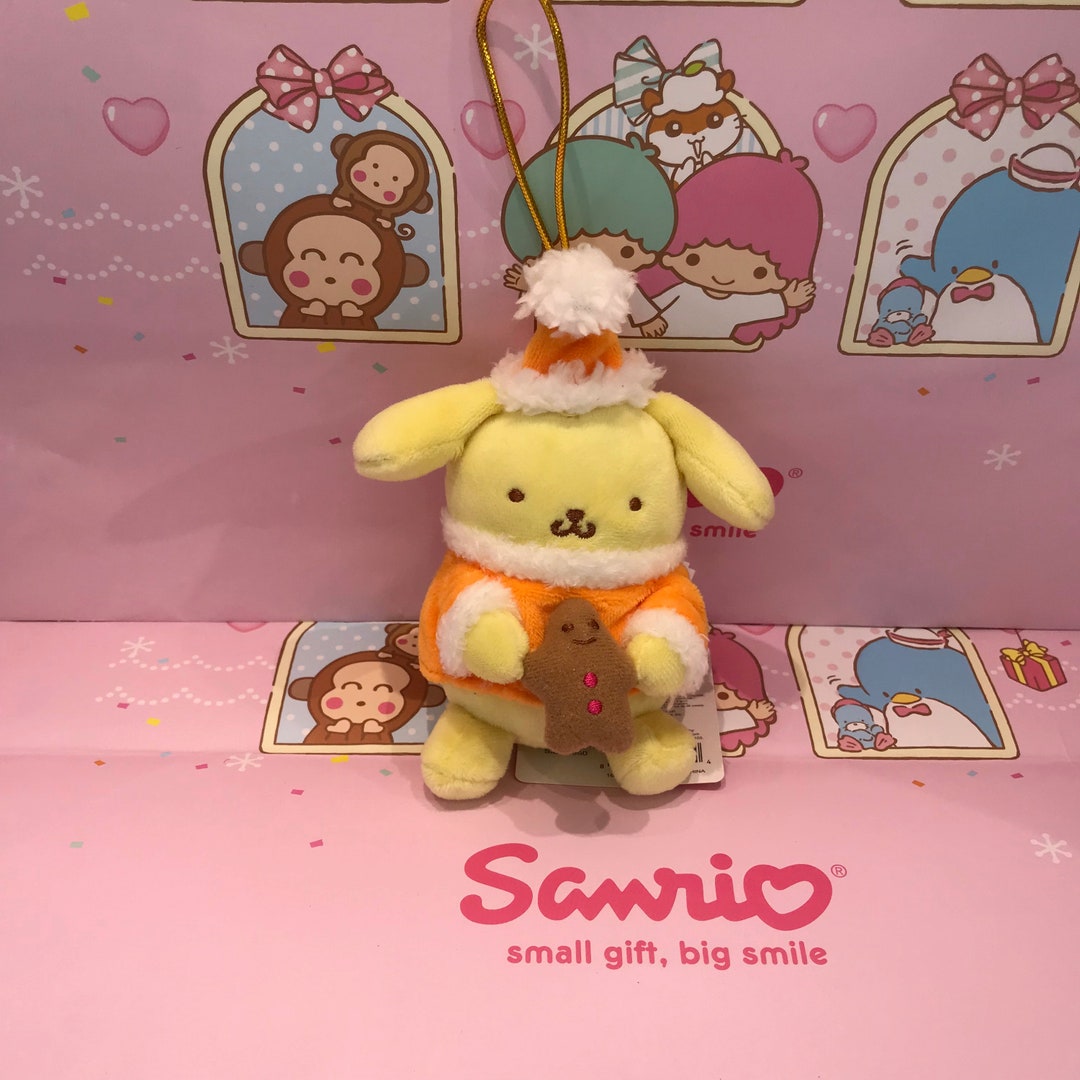 Sanrio Pompompurin Hanging Mascot Ornament Small Plush . New, Authentic