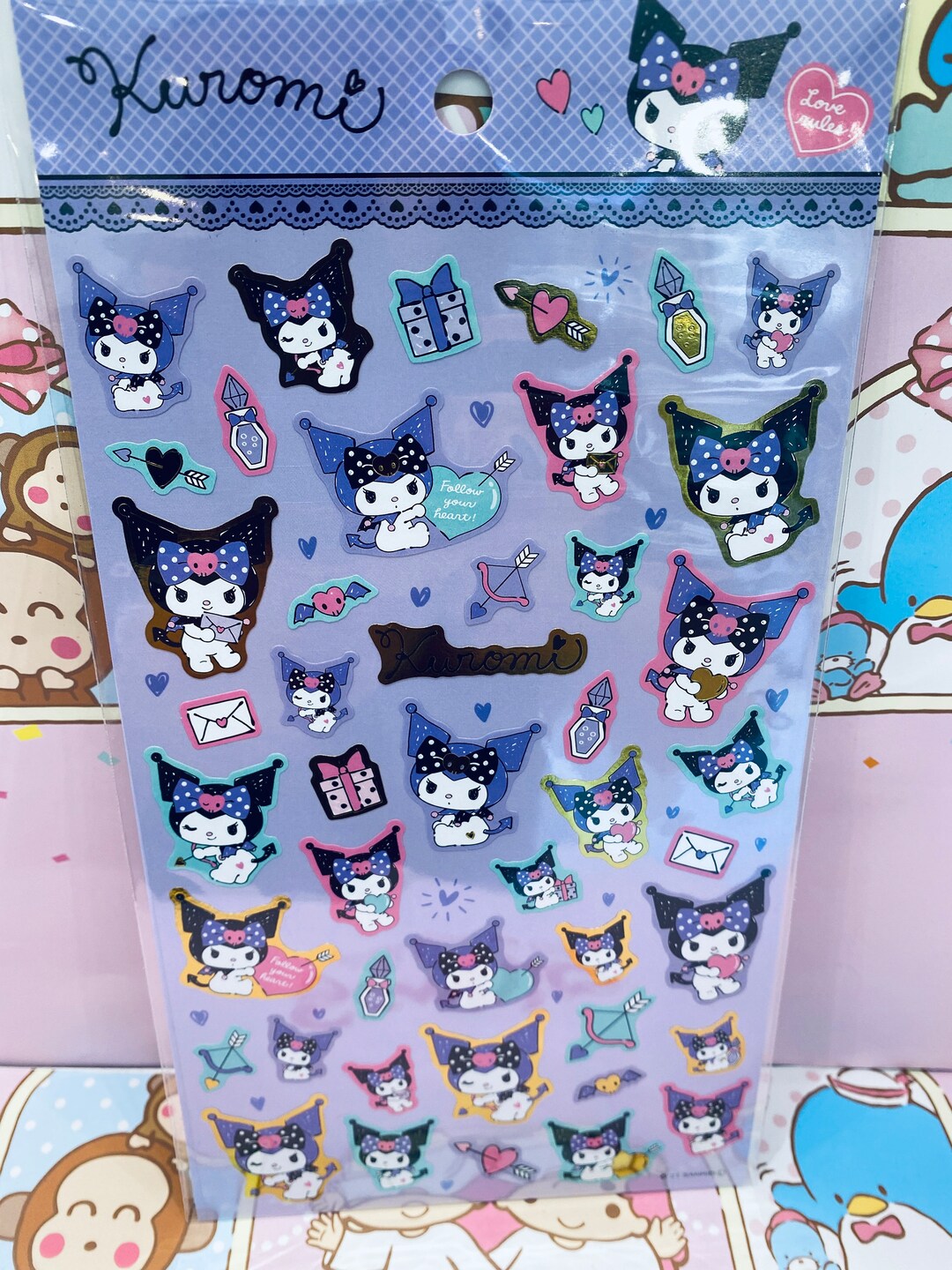 Sanrio Kuromi Stickers Sheet. New for 2022 Collection, Authentic Etsy