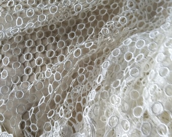 5yds - vintage Franse guipure ivoorkant voor bruids, bruiloft, speciale gelegenheden, stof voor dagelijks gebruik voor je unieke kledingstijl.