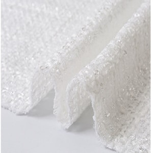 Tweed Fabric Off White for Suite, Jacket, Everyday Wear, Office Dress, Special Occasion Fabric to Create Your Unique Style.