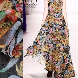 100% Mulberry Thin Silk Chiffon for Wedding, Party, Summer, Every Day Wear Fabric W-53&quot; to Create Your One-Of-Kind Dress.