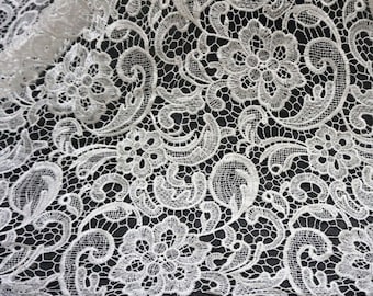 5yds - vintage Franse guipure ivoorkant voor bruids, bruiloft, speciale gelegenheden, stof voor dagelijks gebruik voor je unieke kledingstijl.