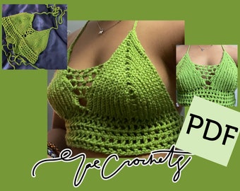 Meshy Bralette Bikini Top Crochet Pattern