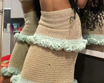Lagen Rock mit Rüschen Häkelanleitung Rae Crochets