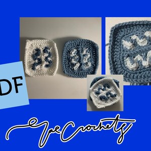 Aquarius Symbol Crochet Granny Square Pattern Rae Crochets