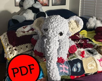 Amigurumi Elephant Downloadable PDF Crochet Pattern | Rae Crochets