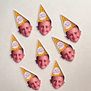 Personalized Birthday Face Confetti - pack of 75 customized confetti