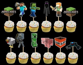 Ensemble d'anniversaire MINECRAFT 36 pièces - décoration Minecraft