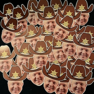 Personalized Cowboy Confetti - Pack of 75 faces | Country Theme | Country Party | Cowboy Decor | Personalized Face Confetti |