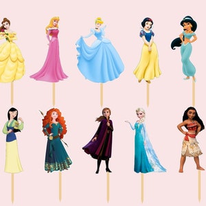 Princess Cupcake Toppers - Set of 14 | Princess Birthday Party