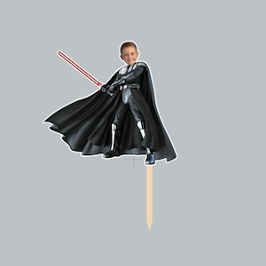 Personalized Vader Cupcake Toppers - Set of 12 | Personalize with your face |