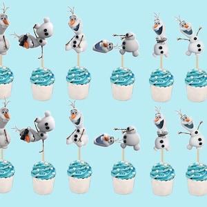 Snowman Cupcake Toppers - Set of 12