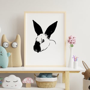 Californian rabbit Instant Digital Downloadable File for Silhouette,Clipart,Vector,Cricut.In Svg,Dxf,Png,Jpg,Ai,Eps Format image 6