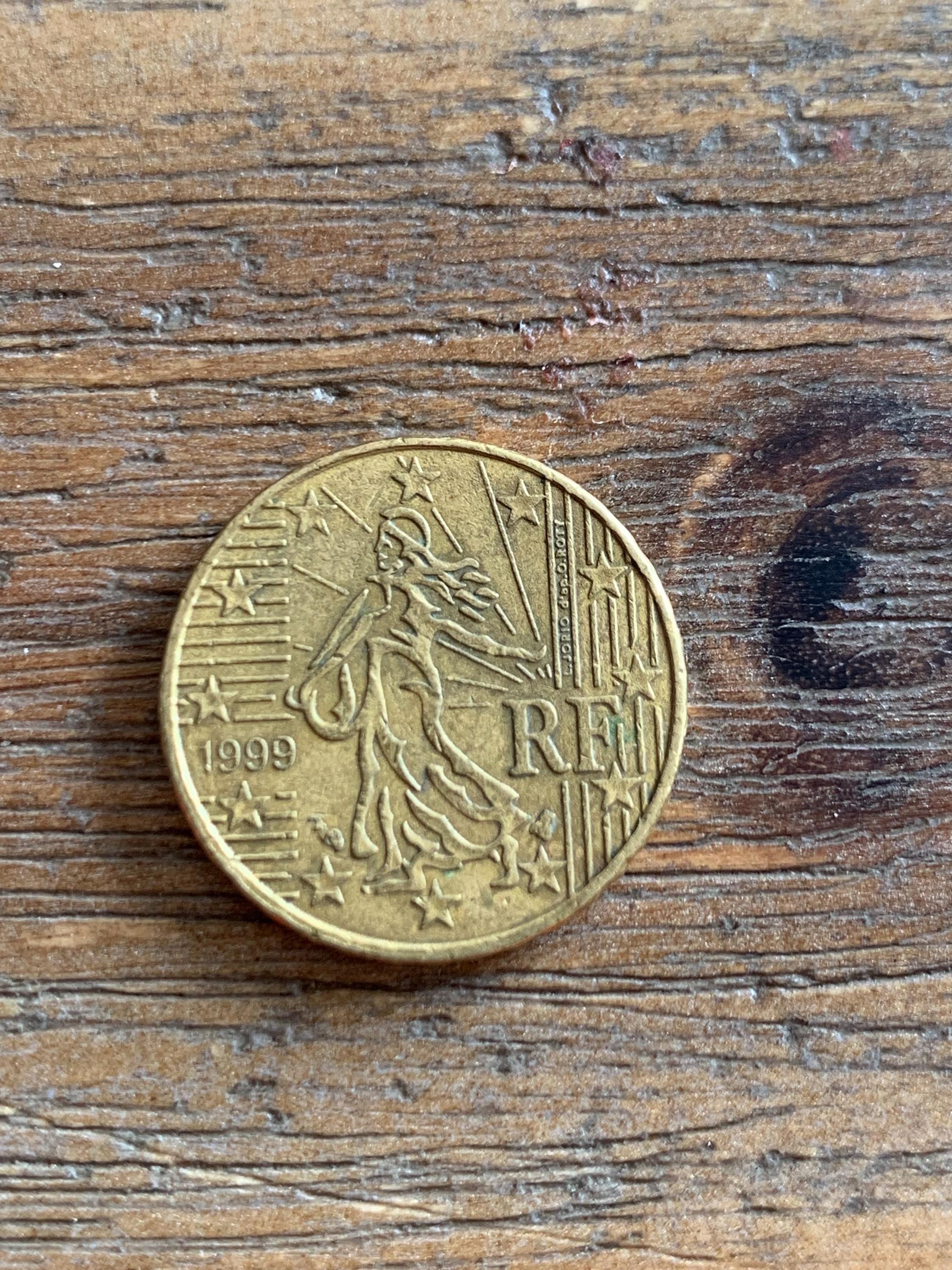 10セントユーロ(1999) 1999年フランス10セントユーロ - Etsy 日本