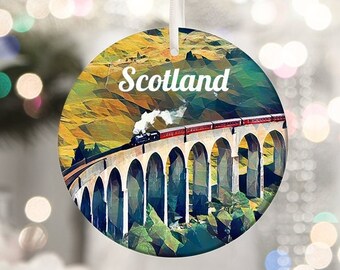 Scotland Ornament, Christmas Ornament, Tree Ornament, Scotland Christmas, Christmas Gift, Newlywed Ornament, Housewarming Gift, Scotland
