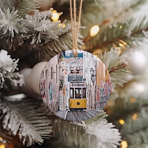 Lisbon Christmas Ornament, Christmas Gift, Lisbon Gift, Lisbon Travel, Christmas Decor, Lisbon Souvenir, Travel Gift, Tree Ornaments