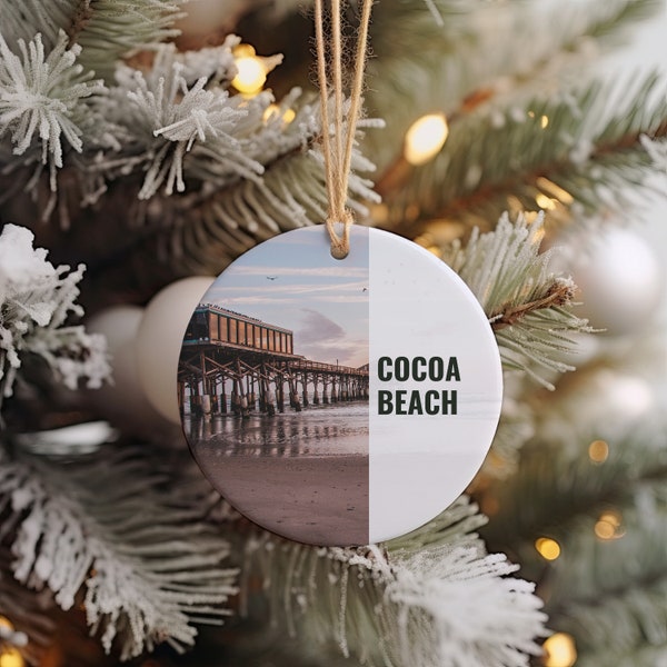 Cocoa Beach Christmas Ornament, Christmas Gift, Cocoa Beach Gift, Cocoa Beach Travel, Christmas Decor, Cocoa Beach Souvenir, Travel Gift