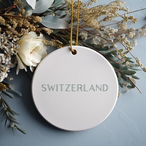 Switzerland Ornament, Christmas Ornament, Switzerland Gift, Christmas Gift, Christmas Decor, Switzerland Souvenir, Switzerland Travel