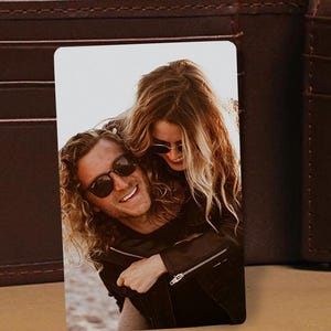 Tarjeta de billetera con foto personalizada, regalo de recuerdo personalizado, recuerdo con foto personalizado, inserto de billetera con foto familiar, regalo personalizable para seres queridos