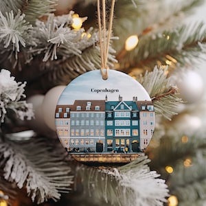 Copenhagen Ornament, Christmas Ornament, Copenhagen Gift, Christmas Gift, Christmas Decor, Copenhagen Souvenir, Copenhagen Travel