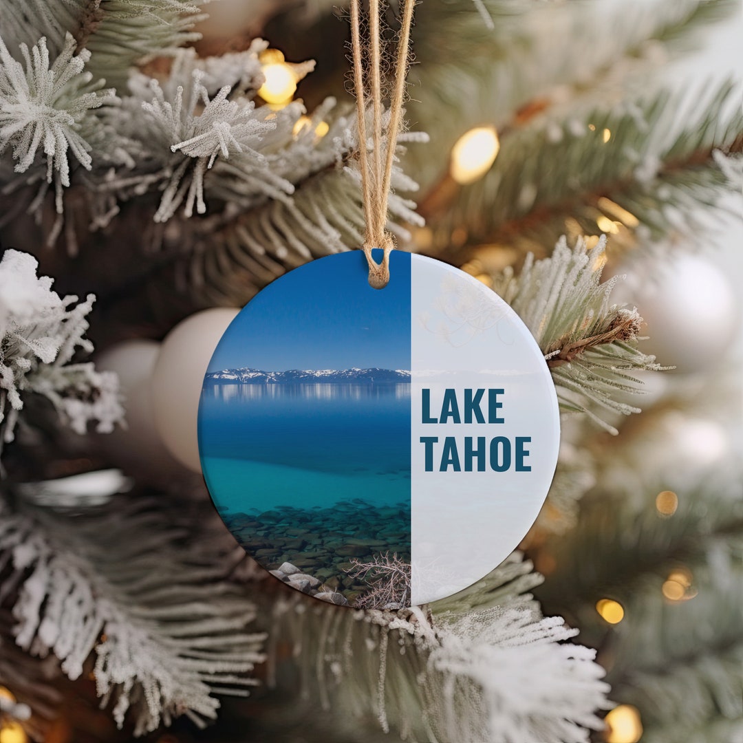 Lake Tahoe Ornament, Christmas Ornament, Lake Tahoe Gift, Christmas