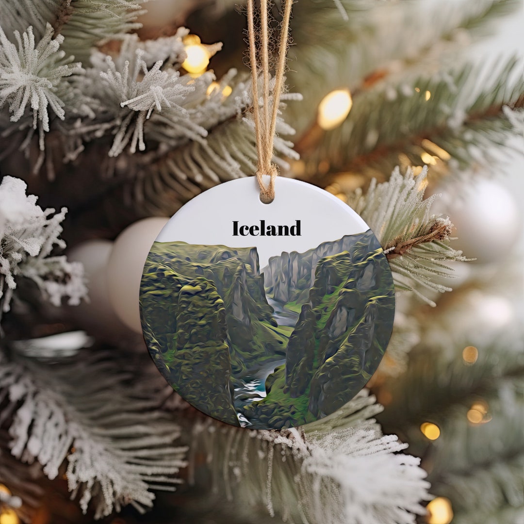 Iceland Ornament, Christmas Ornament, Iceland Gift, Christmas Gift