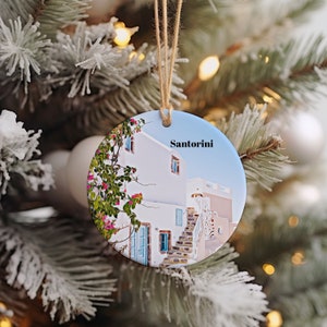 Santorini Ornament, Christmas Ornament, Santorini Gift, Christmas Gift, Santorini Christmas, Santorini, Santorini Travel, Christmas Travel
