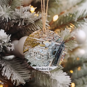Mexico City Ornament, Christmas Ornament, Mexico City Gift, Christmas Gift, Christmas Decor, Mexico City Souvenir, Mexico City Travel