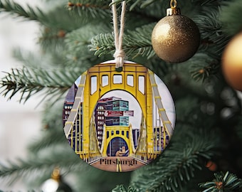 Pittsburgh Ornament, Weihnachtsschmuck, Pittsburgh Geschenk, Weihnachtsgeschenk, Pittsburgh Weihnachten, Pittsburgh, Pittsburgh Travel, Weihnachten