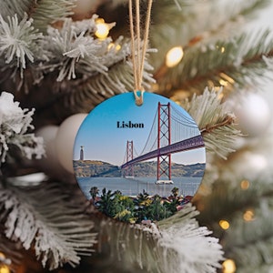 Lisbon Ornament, Christmas Ornament, Lisbon Gift, Christmas Gift, Christmas Decor, Lisbon Souvenir, Lisbon Travel, Travel Gift, Xmas Tree