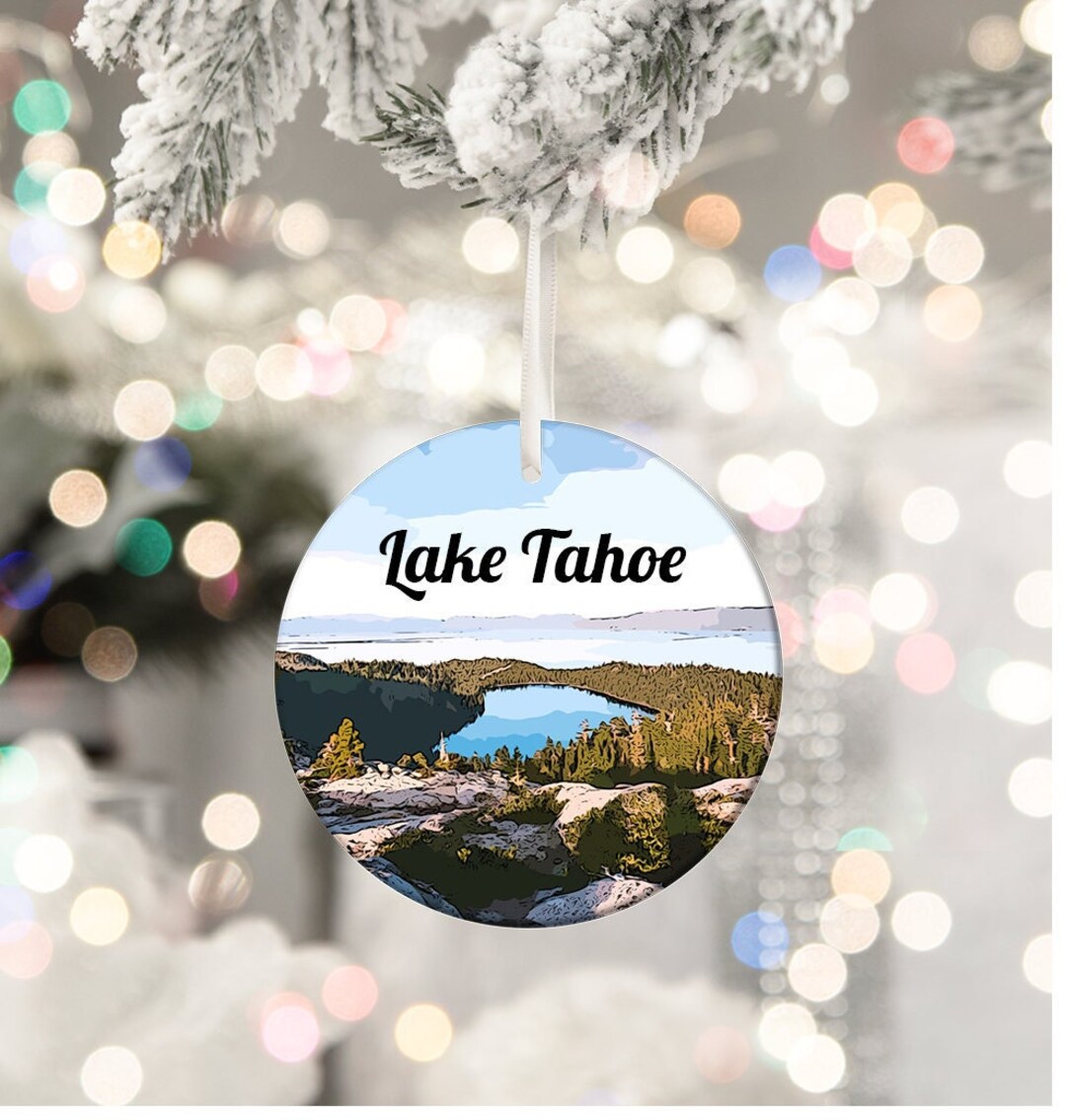 Lake Tahoe Ornament, Christmas Ornament, Lake Tahoe Gift, Lake Tahoe