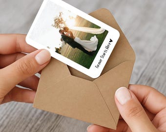 Anniversary Gift for Him, Custom Metal Photo Wallet Card, Personalized Picture Gift for Husband Boyfriend, Valentine Gift