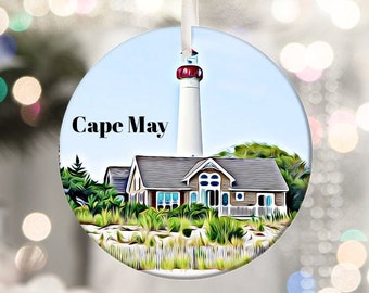 Cape May Ornament, Christmas Ornament, Cape May Gift, Christmas Gift, Cape May Christmas, Cape May, Cape May Travel, Christmas Travel