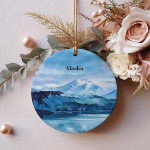 Alaska kerstornament, uniek kerstcadeau Alaska, reizen naar Alaska, souvenir Alaska, cadeau-uitwisseling, cadeau-idee, reiscadeau-idee