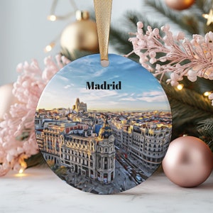 Madrid Christmas Ornament, Christmas Gift, Madrid Gift, Madrid Travel, Christmas Decor, Madrid Souvenir, Travel Gift, Tree Ornaments