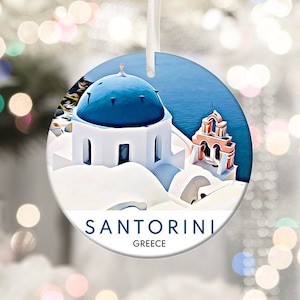 Santorini Ornament, Christmas Ornament, Santorini Gift, Christmas Gift, Santorini Christmas, Santorini, Santorini Travel, Christmas Travel