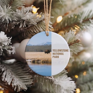 Yellowstone National Park Ornament, Christmas Ornament, Yellowstone National Park Gift, Christmas Gift, Christmas Decor