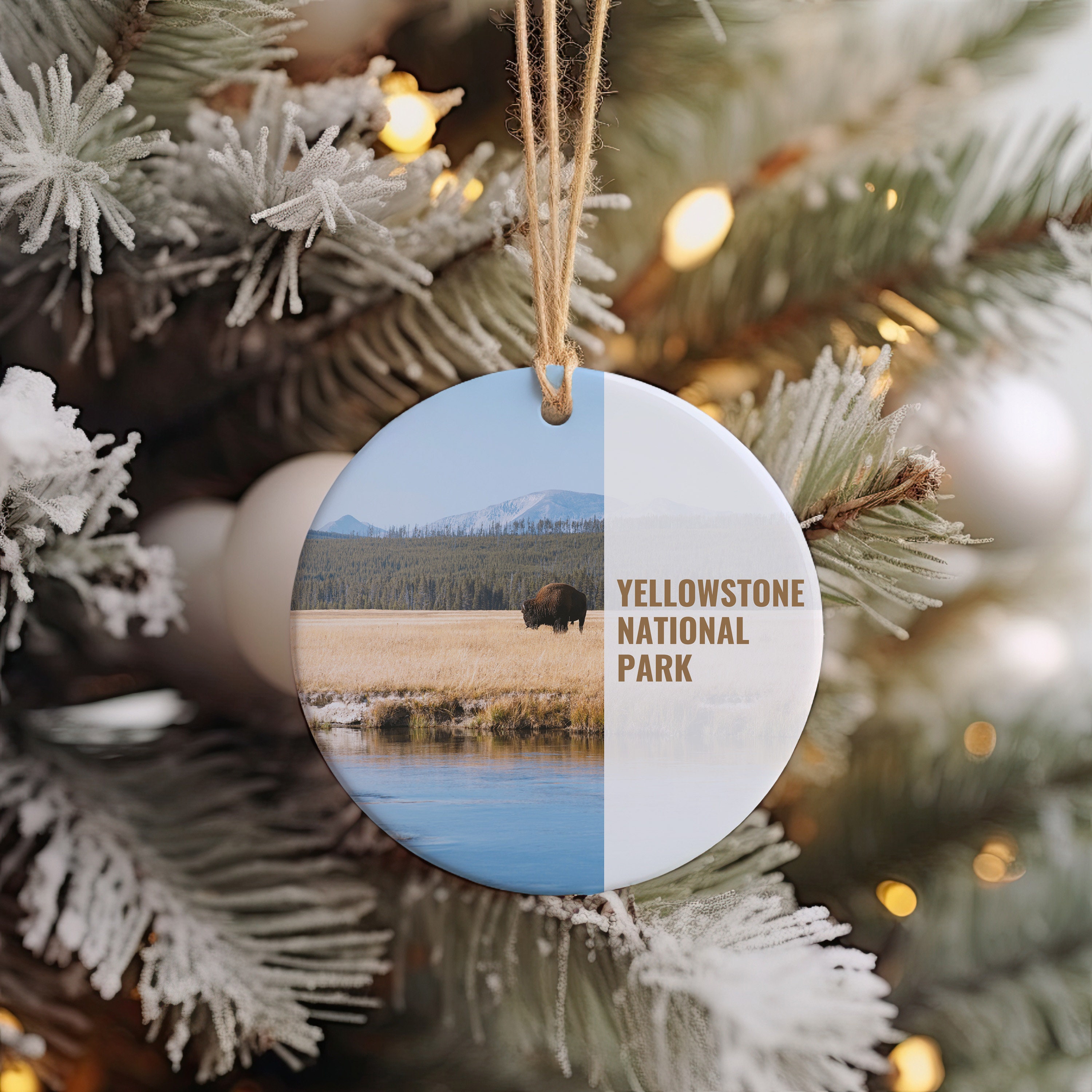 Yellowstone Nationalpark Ornament, Ornament, Yellowstone Nationalpark Geschenk, Weihnachtsgeschenk, Weihnachtsdeko