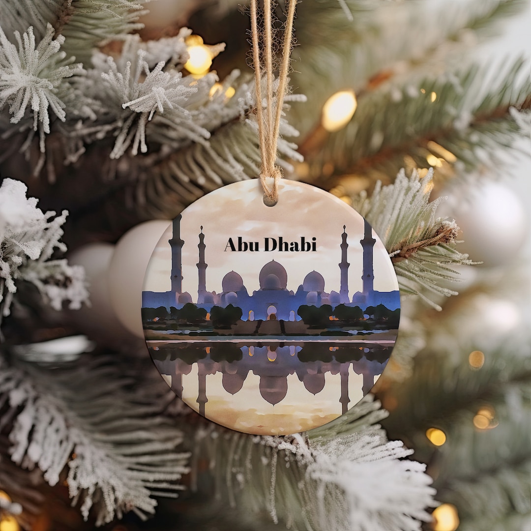 Abu Dhabi Ornament, Christmas Ornament, Abu Dhabi Gift, Christmas Gift