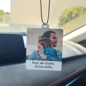 Custom Photo Car Ornament, First Car Photo Ornament, New Driver Gift,  Driving Test Pass Gift, Custom Photo Rearview Mirror Charm